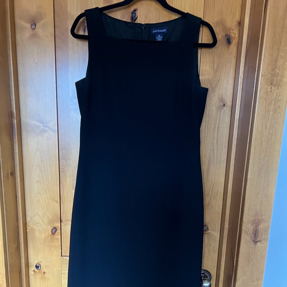 Ann Taylor Black Midi Sheath Dress